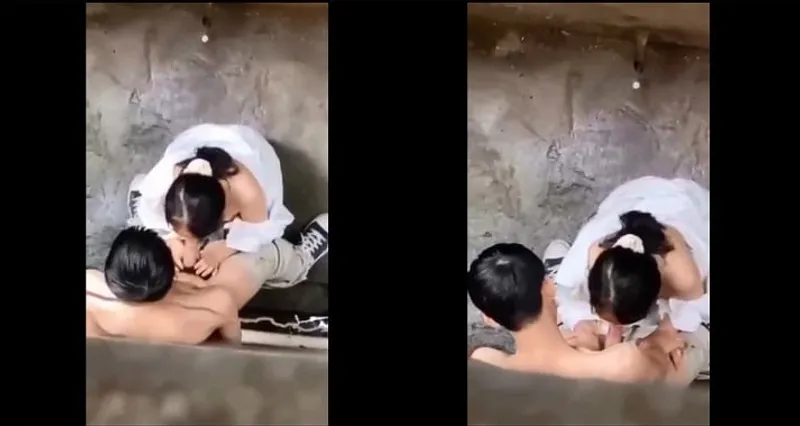 Quay lén em em học sinh bj cho con ghệ trong hẻm