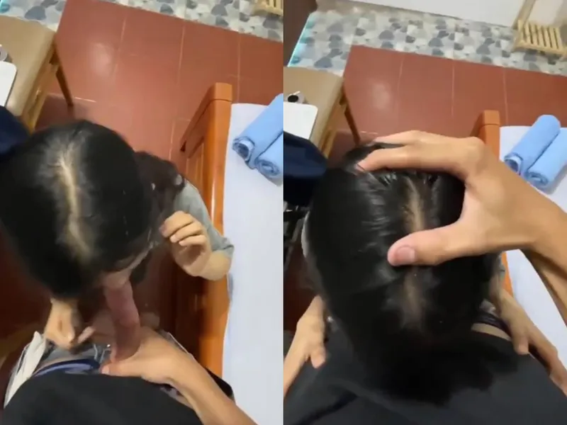 Xin má qua nhà bạn học thêm, nữ sinh c3 bị any xả sữa đặc vào mồm